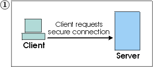 Client requests secure connection